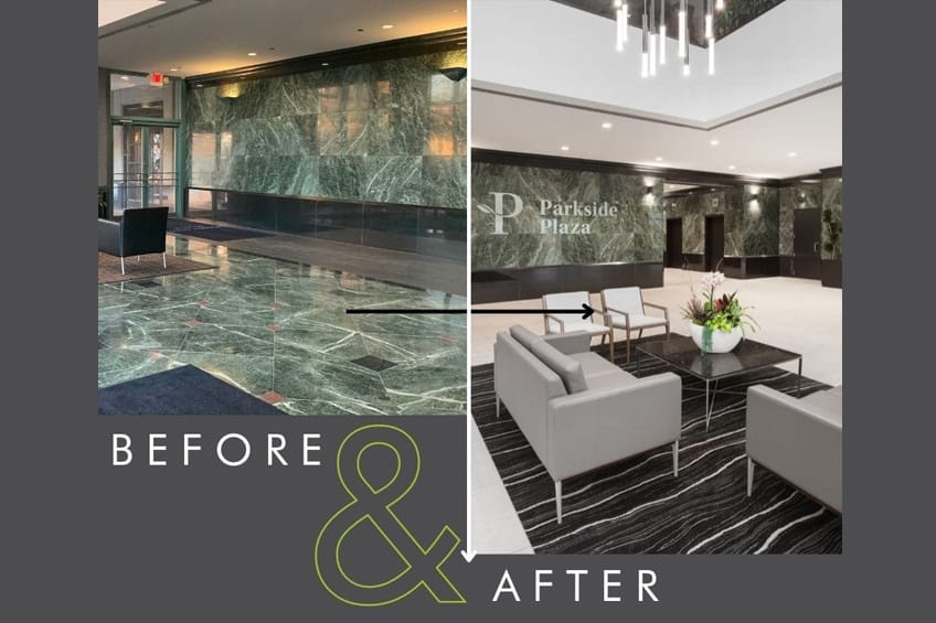 parkside tower lobby renovation