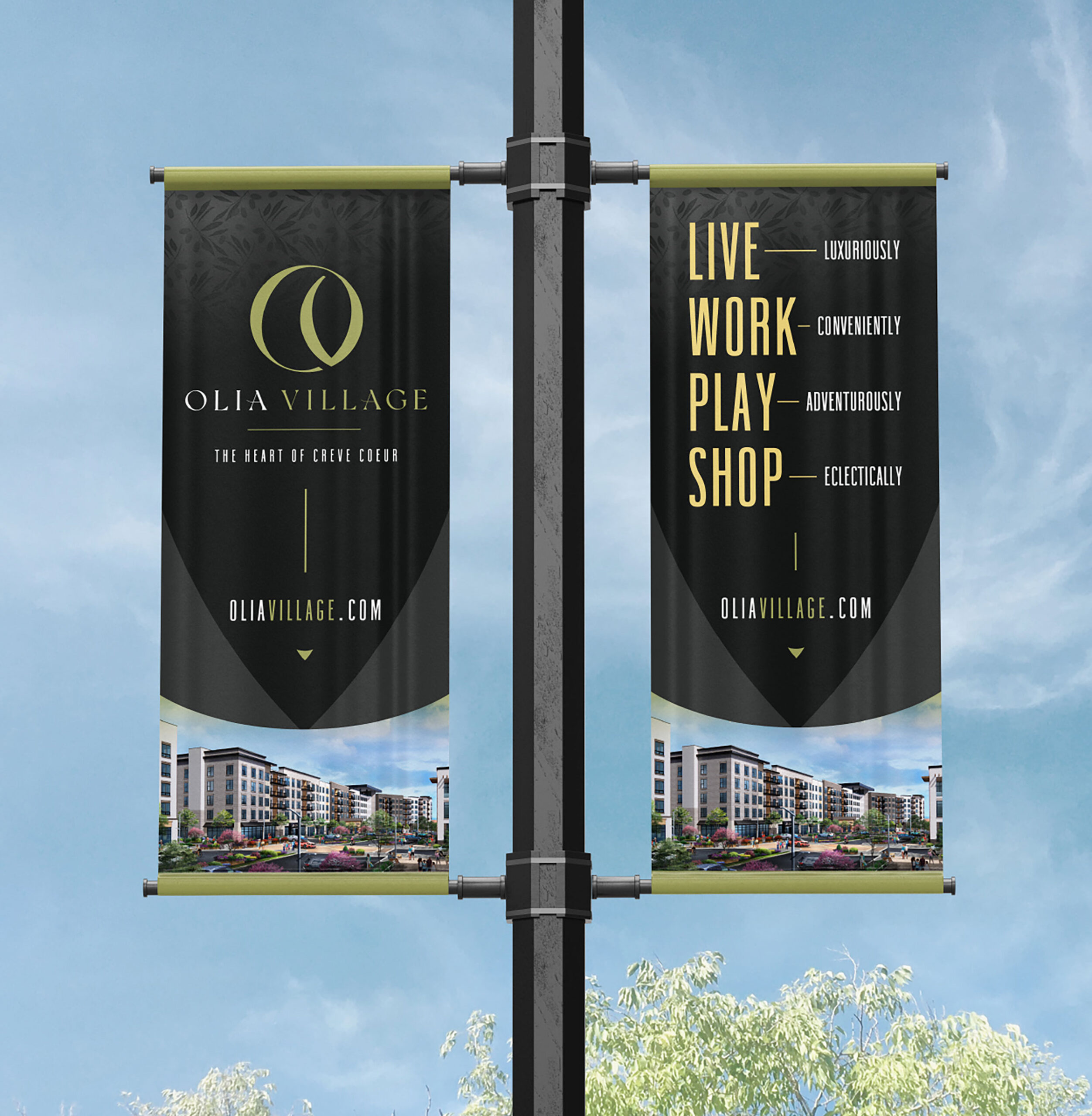 Olia_9_Banners new olia village brand and web development