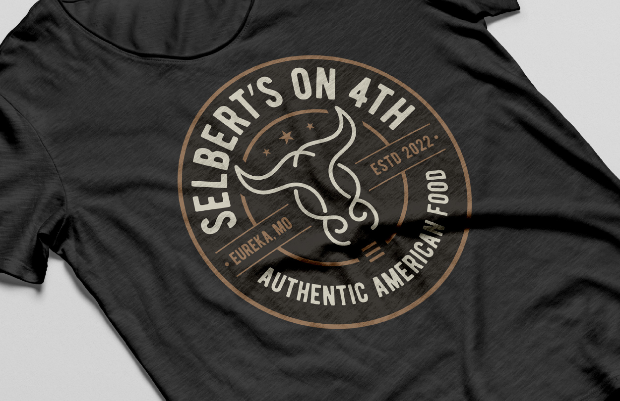 Selberts_2_Branded TShirt selberts on 4th logo and brand