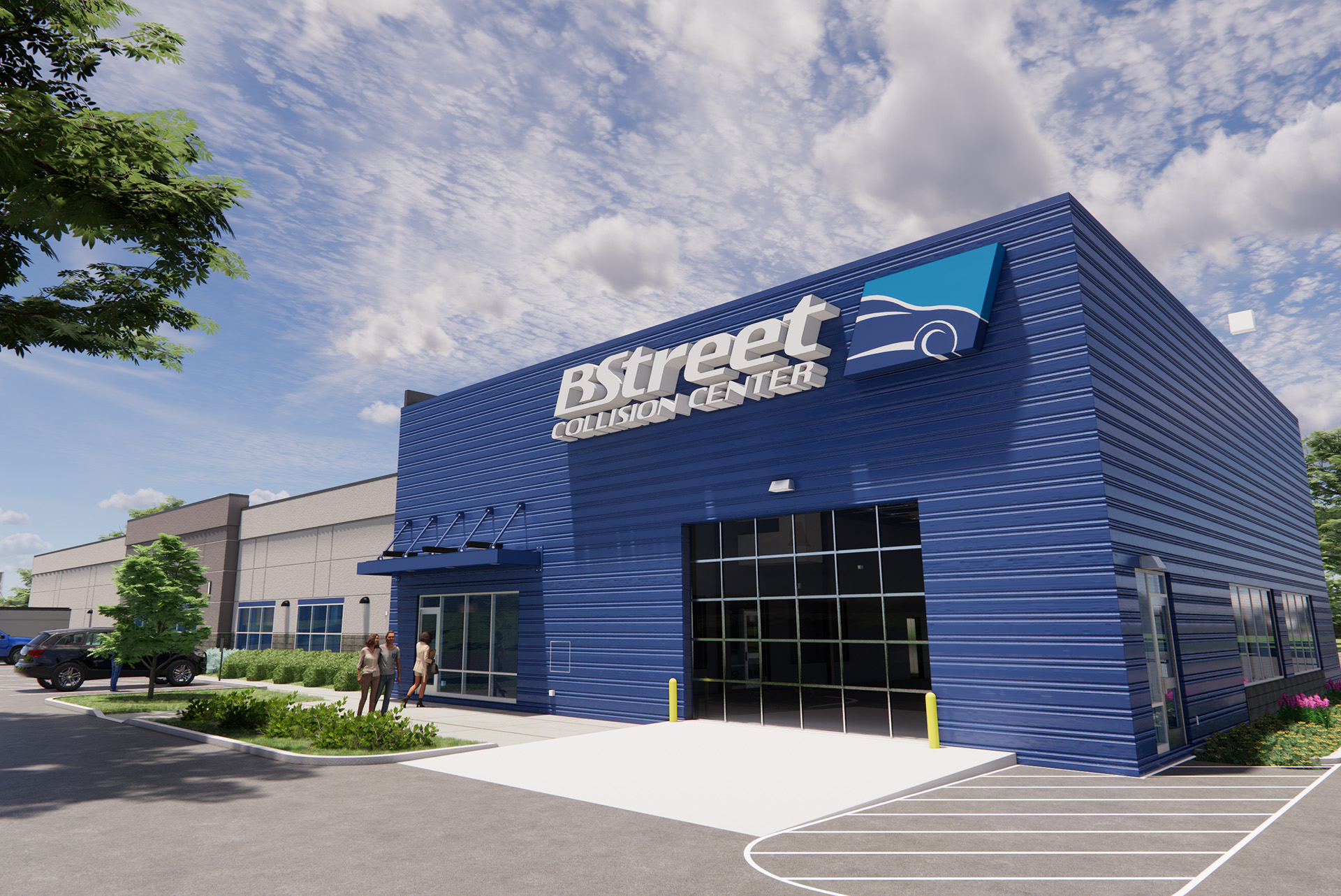 b street collision center ballwin architecture interior design workplace automotive