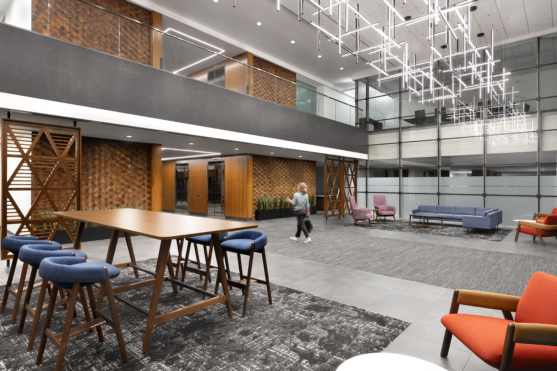 timberlake commons lobby renovation architecture interior design workplace