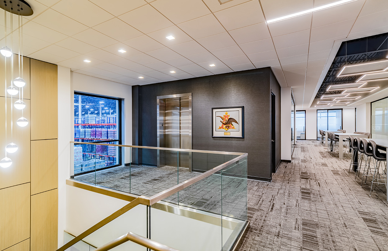 3 image and text grey eagle distributors grey eagle distributors architecture interior design environmental graphics workplace industrial