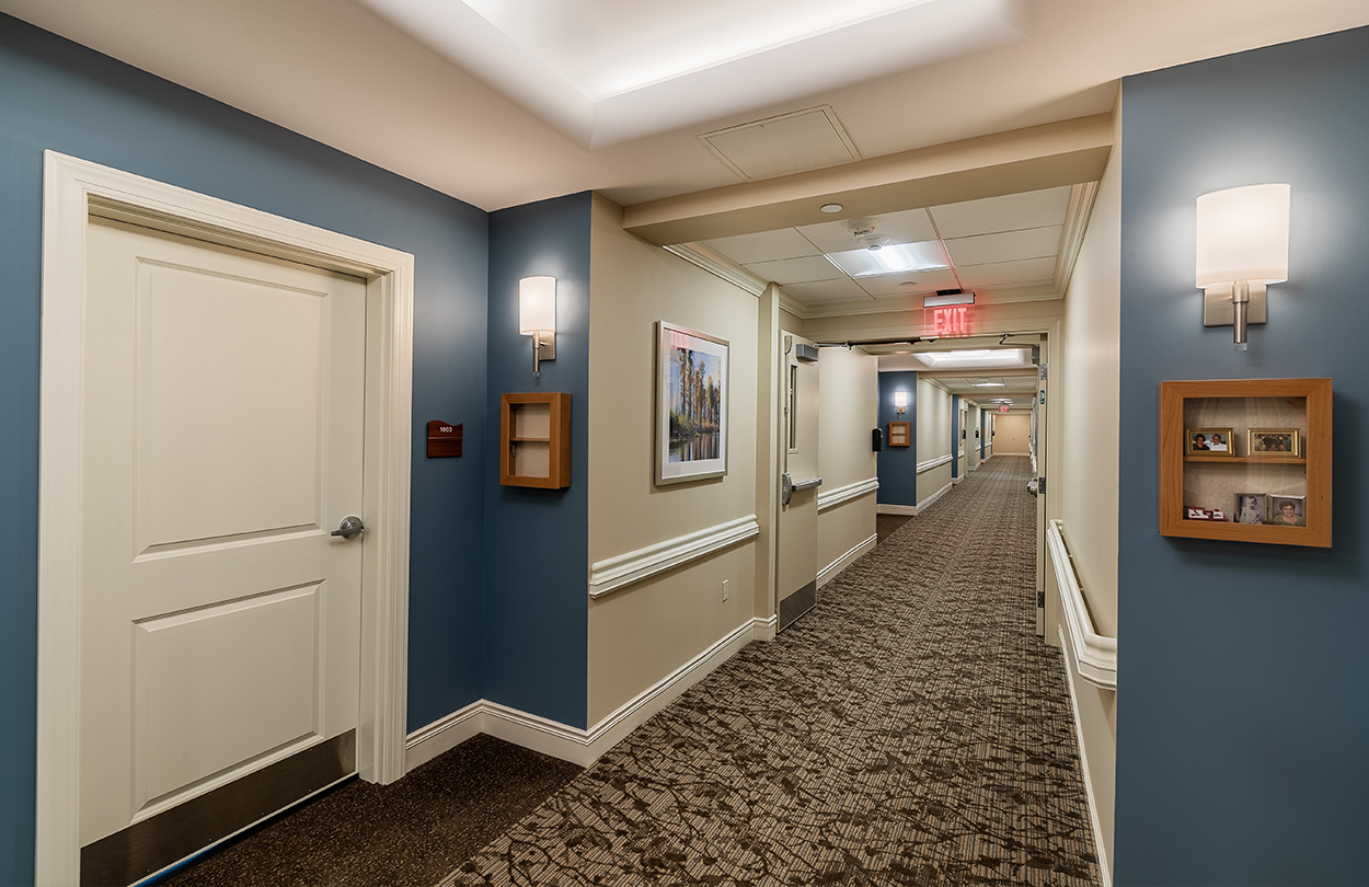 image + text friendship village mc corridor friendship village chesterfield master planning architecture interior design print design senior living