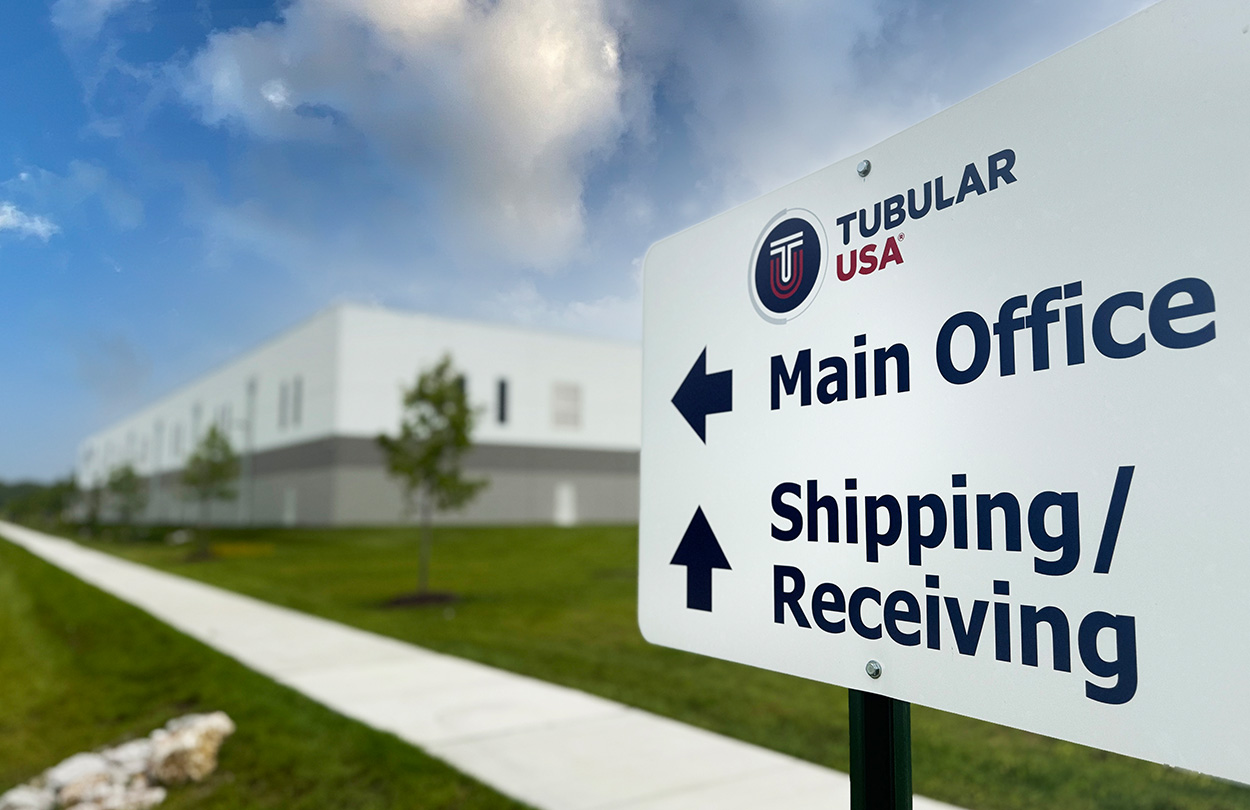 tubular usa industrial new construction architecture interior design signage