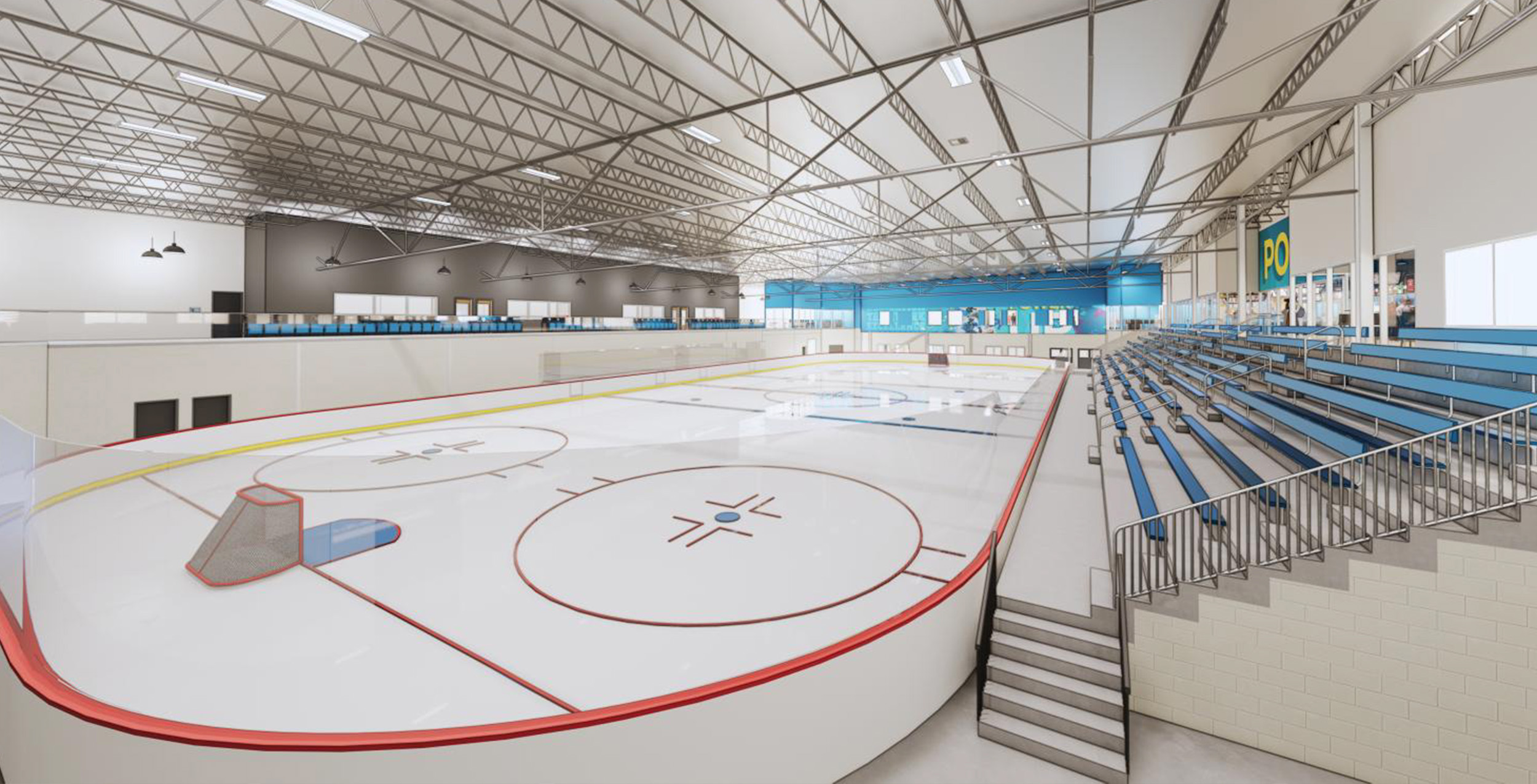 full hockey rink carshield sportsplex architecture interior design recreation