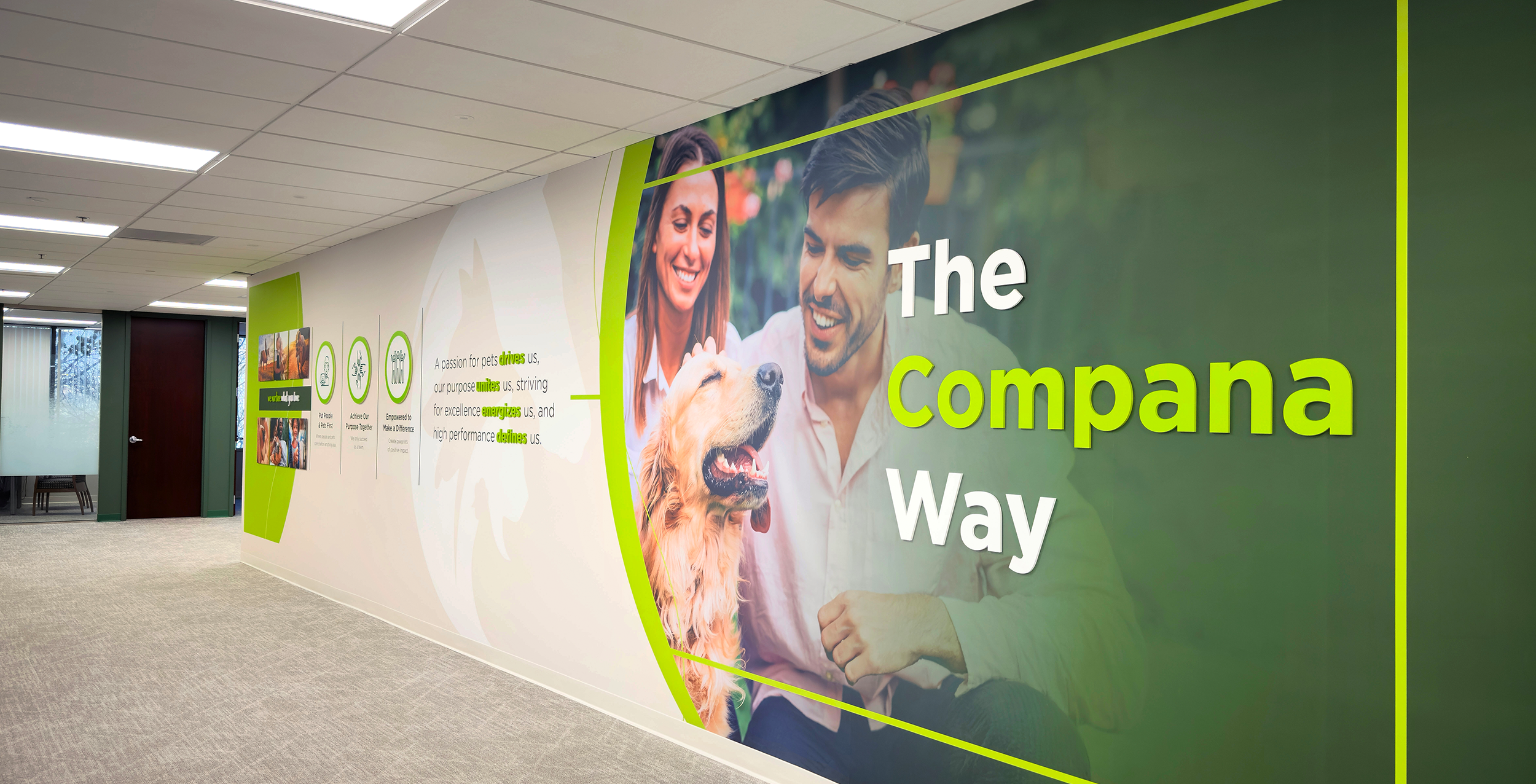 compana workplace architecture interior design signage graphics