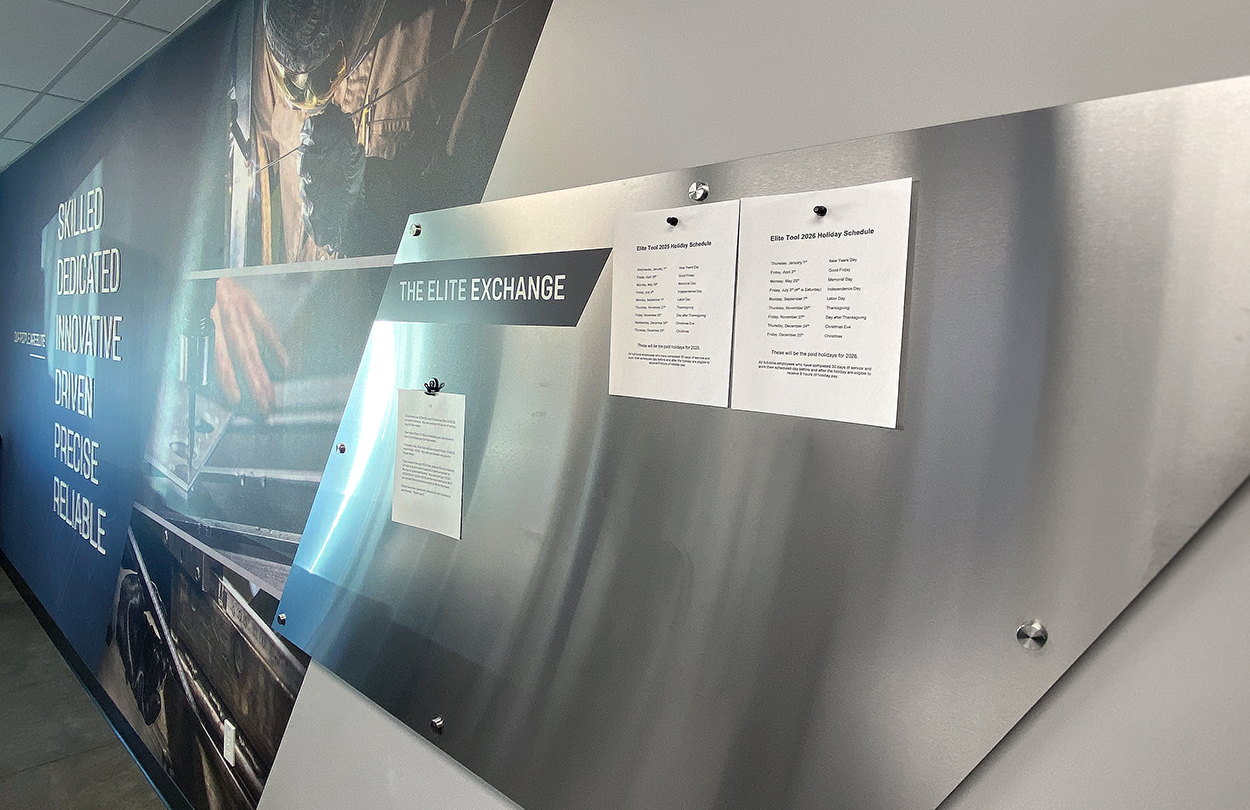 elite tool industrial new construction architecture interior design signage