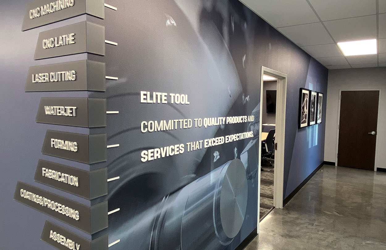 elite tool industrial new construction architecture interior design signage