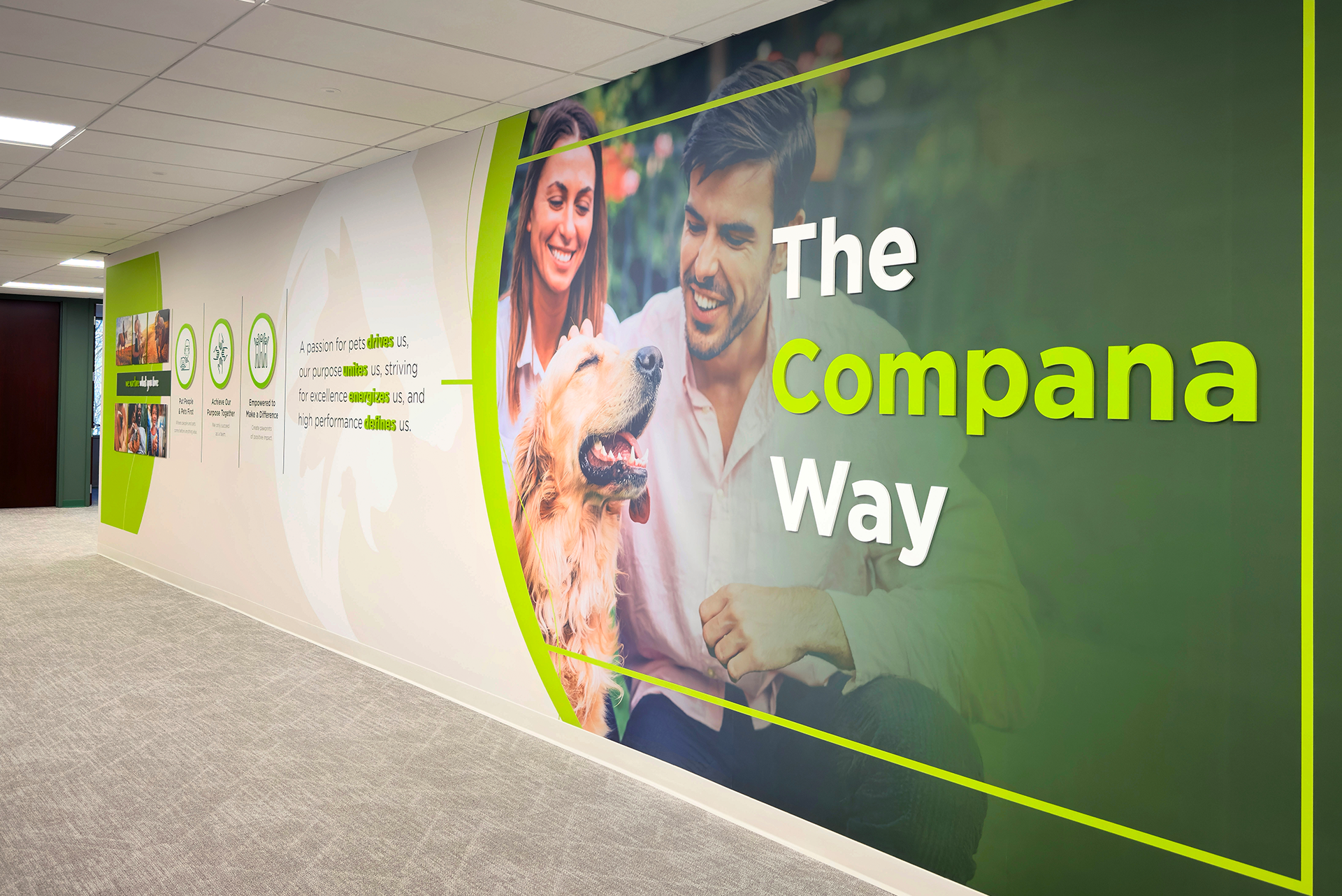 compana workplace architecture interior design signage graphics