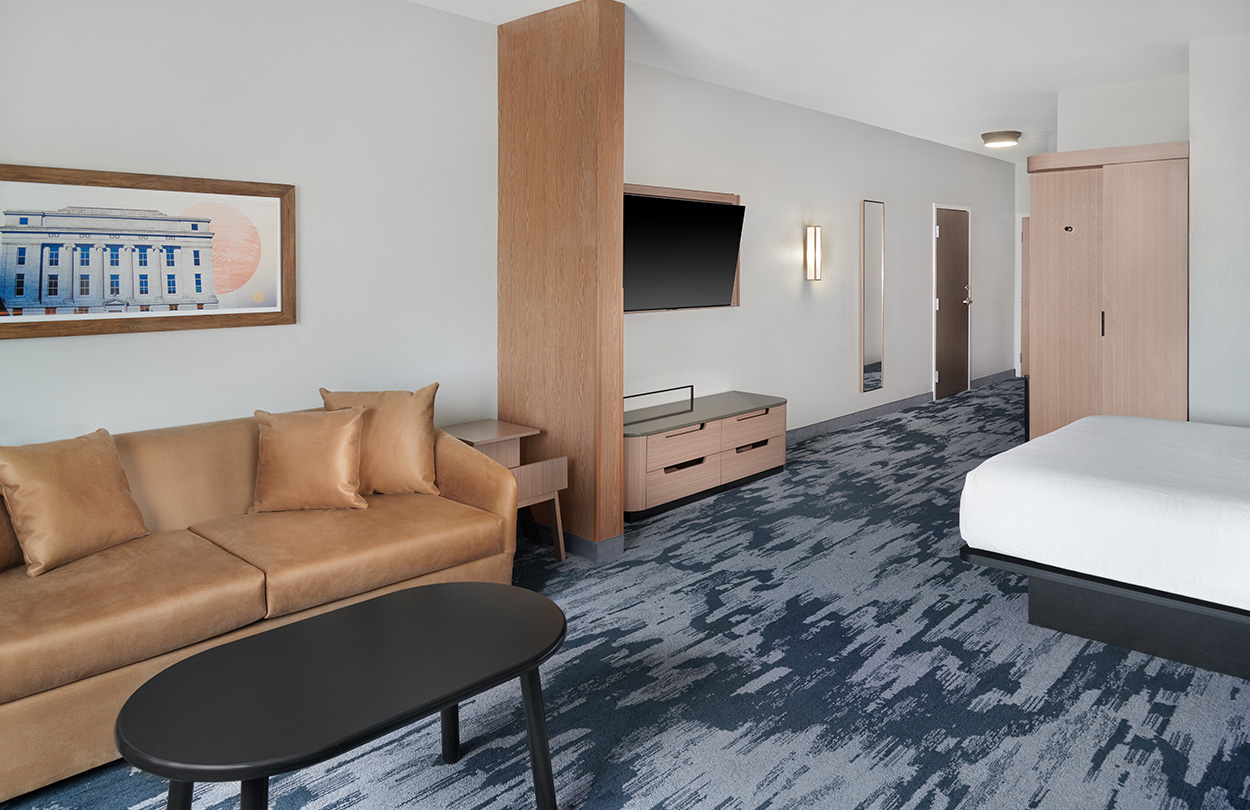 fairfield towneplace inn + suites architecture hospitality interiors