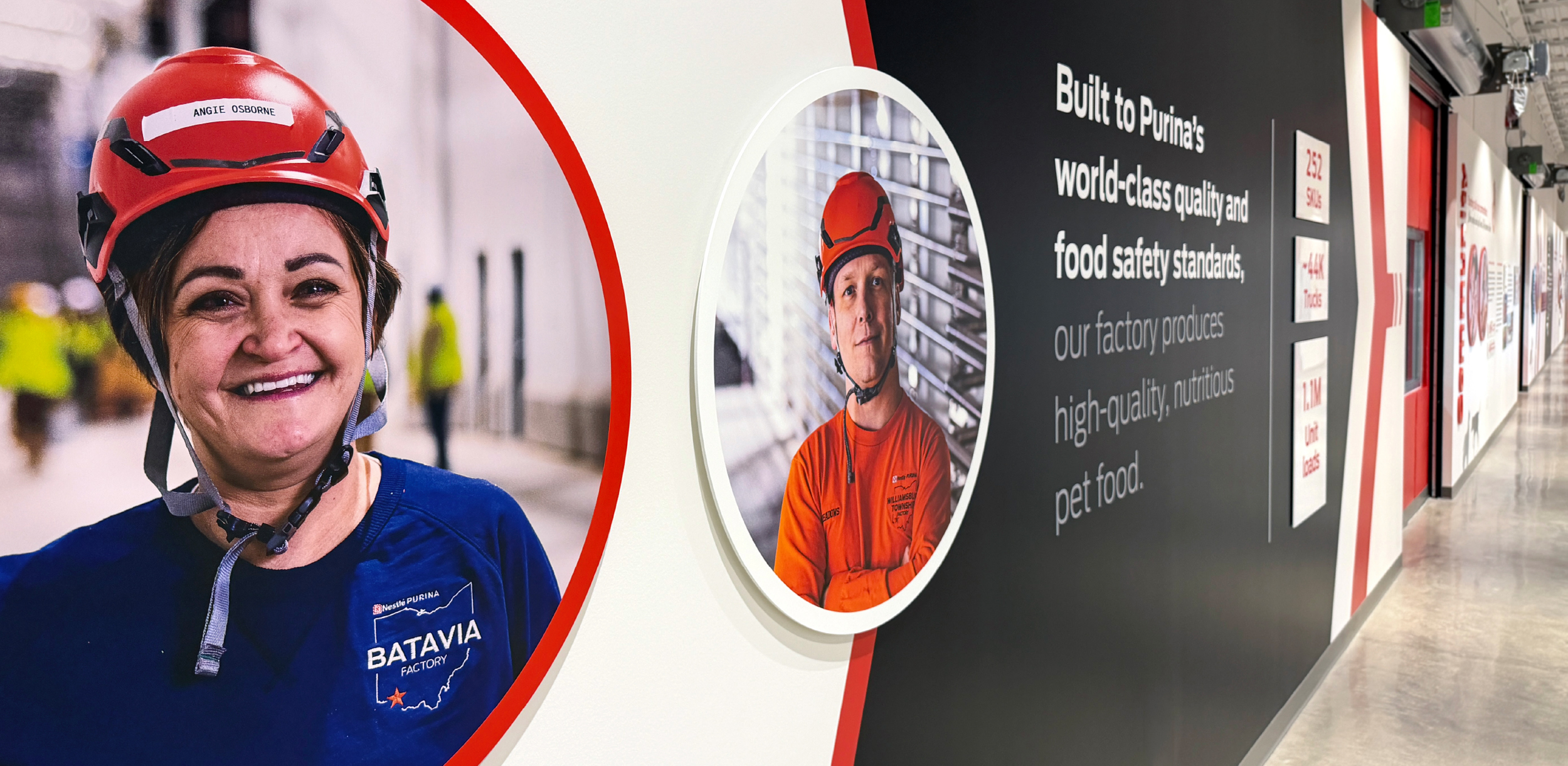 nestle purina environmental graphics interior design manufacturing facility